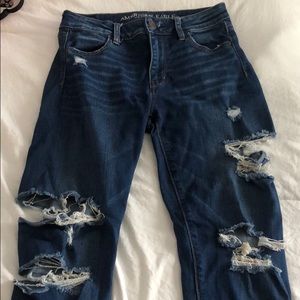 American Eagle distressed jeans, size 4, long